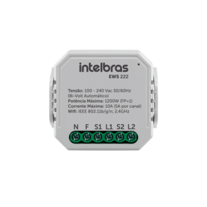 Interruptor Controlador de Cargas Wifi 2/2 EWS 222 Intelbras