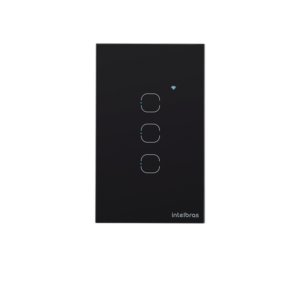 Interruptor Inteligente Touch Wi-Fi 3 Teclas Preto - Intelbras EWS 1003 PT
